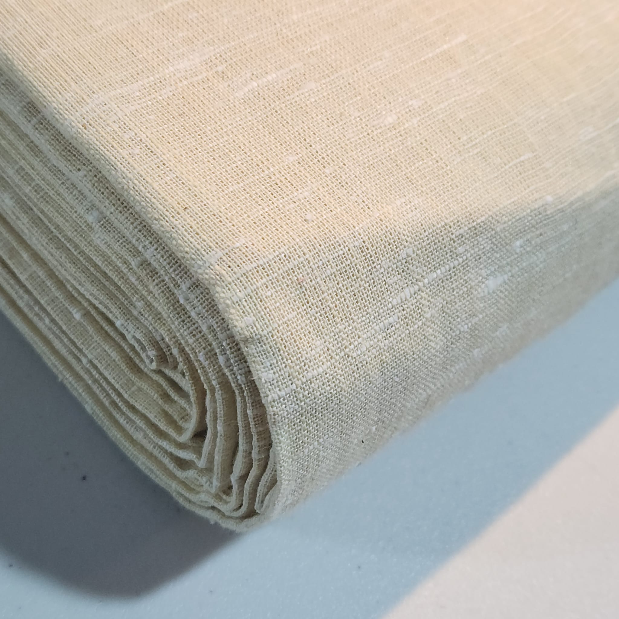 100% Natural Cotton Linen Fabric Soft Mélange Dress Craft Quilting Material 44