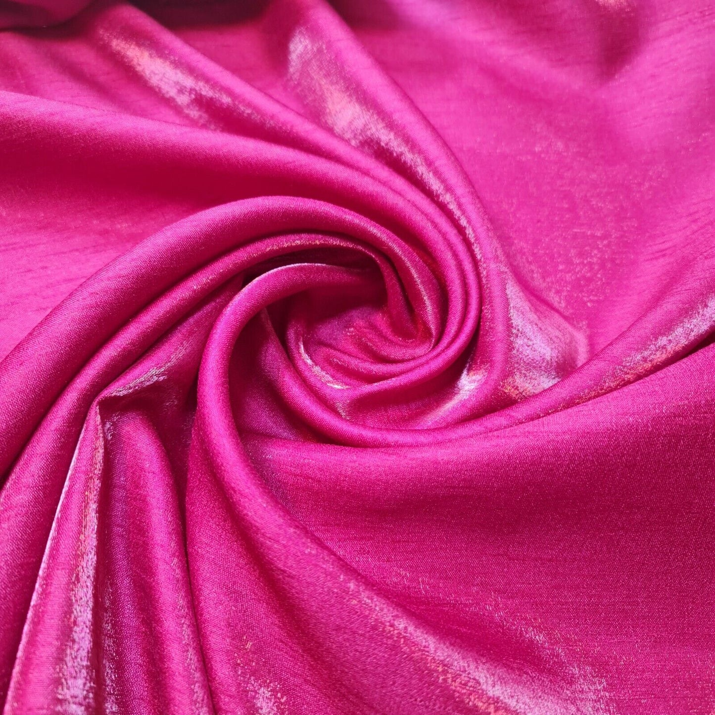 Plain Poly Faux Dupion Silk Fabric – 44" Wide Shiny Dress, Craft & Patchwork Material, 25-Meter Bolt