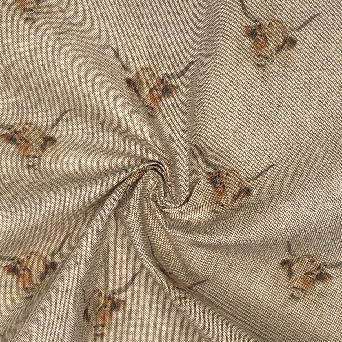 Cotton Rich Linen Look Digitally Printed Panama Fabric | 55" (140cm) Wide 200gsm Craft & Home Décor Material – Sold by the Meter