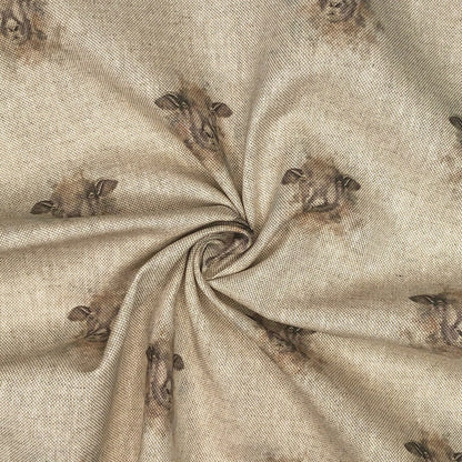 Cotton Rich Linen Look Digitally Printed Panama Fabric | 55" (140cm) Wide 200gsm Craft & Home Décor Material – Sold by the Meter