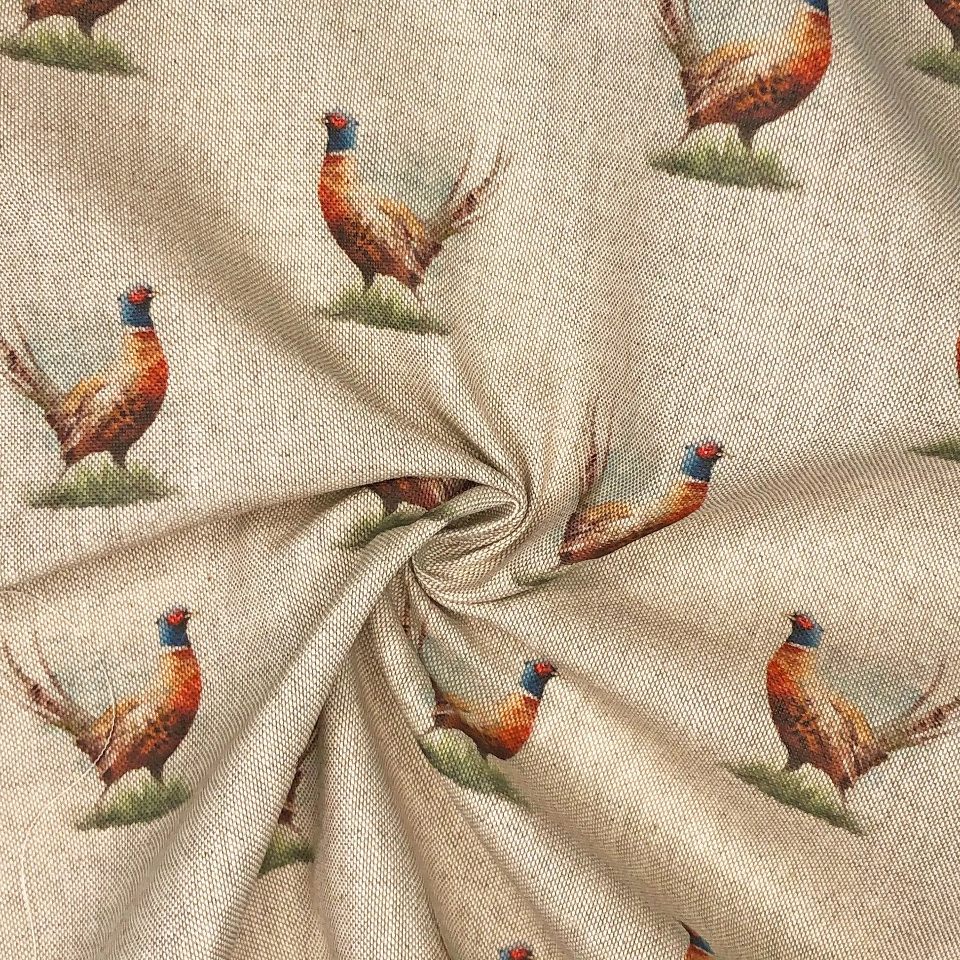 Cotton Rich Linen Look Digitally Printed Panama Fabric | 55" (140cm) Wide 200gsm Craft & Home Décor Material – Sold by the Meter