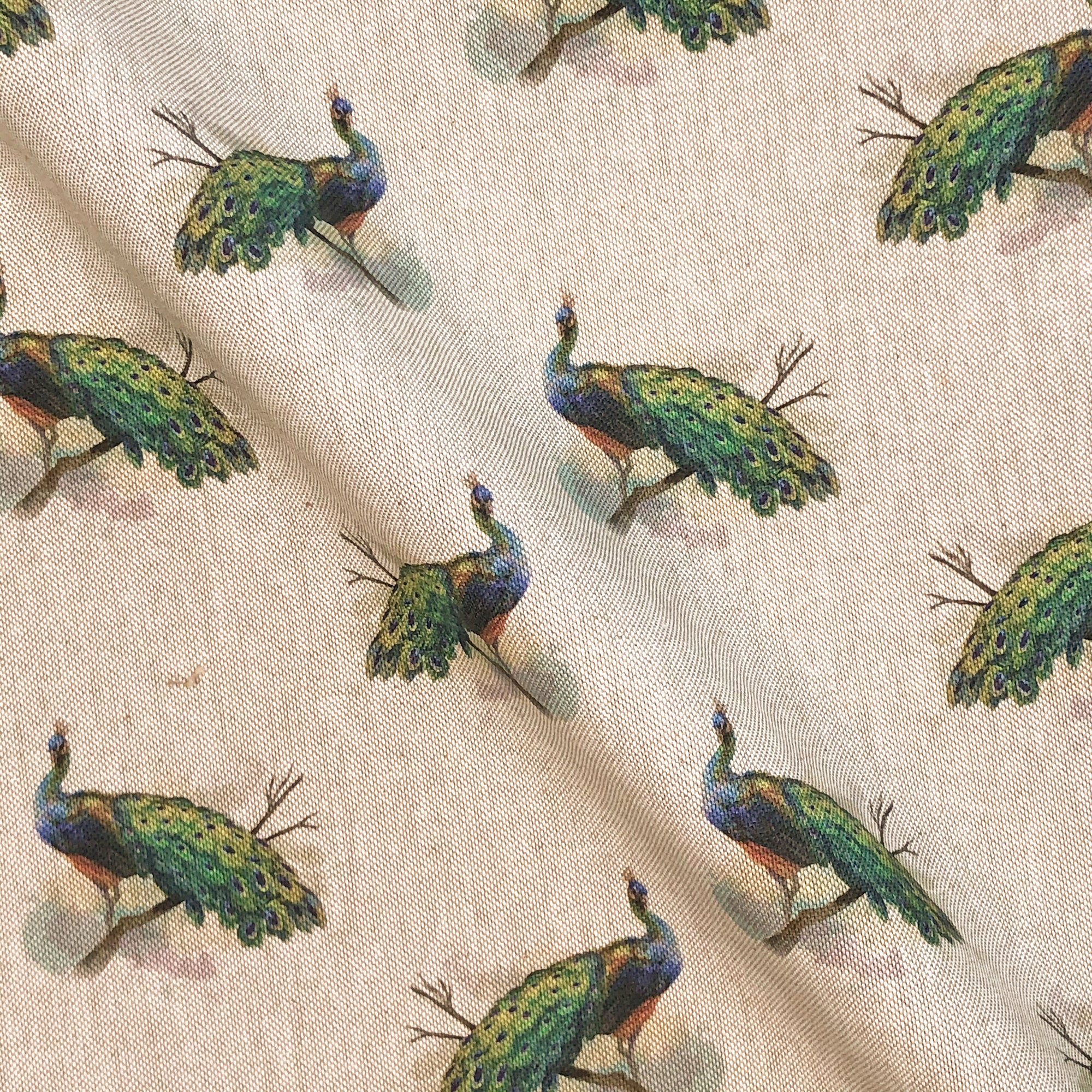 Cotton Rich Linen Look Digitally Printed Panama Fabric | 55