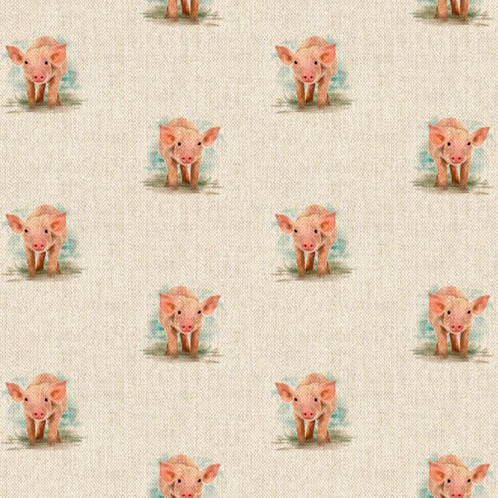 Cotton Rich Linen Look Digitally Printed Panama Fabric | 55" (140cm) Wide 200gsm Craft & Home Décor Material – Sold by the Meter