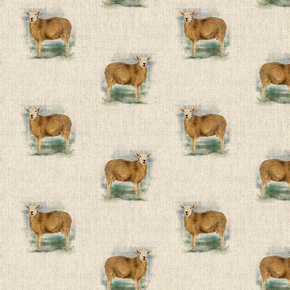 Cotton Rich Linen Look Digitally Printed Panama Fabric | 55" (140cm) Wide 200gsm Craft & Home Décor Material – Sold by the Meter