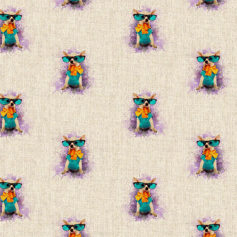 Cotton Rich Linen Look Digitally Printed Panama Fabric | 55" (140cm) Wide 200gsm Craft & Home Décor Material – Sold by the Meter