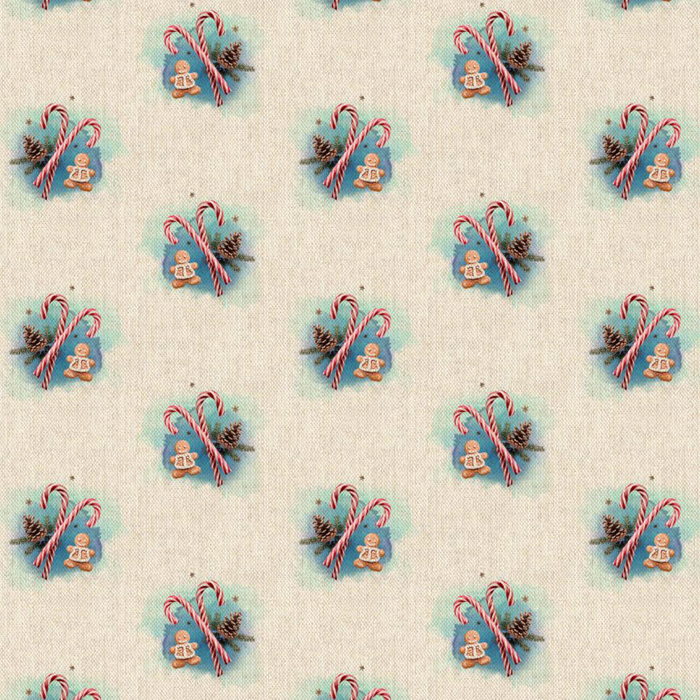 Cotton Rich Linen Look Digitally Printed Panama Fabric | 55" (140cm) Wide 200gsm Craft & Home Décor Material – Sold by the Meter