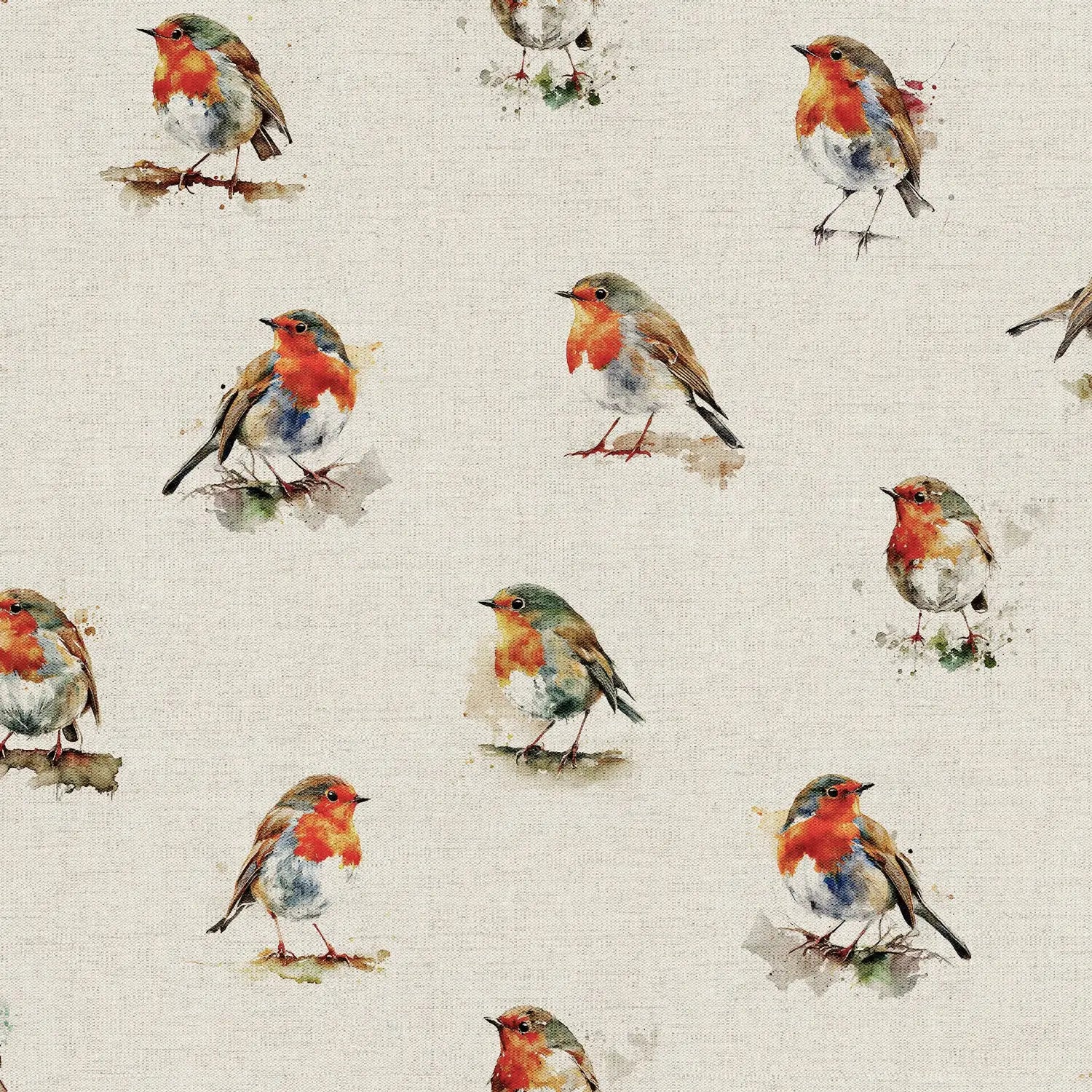 Cotton Rich Linen Look Digitally Printed Panama Fabric | 55" (140cm) Wide 200gsm Craft & Home Décor Material – Sold by the Meter