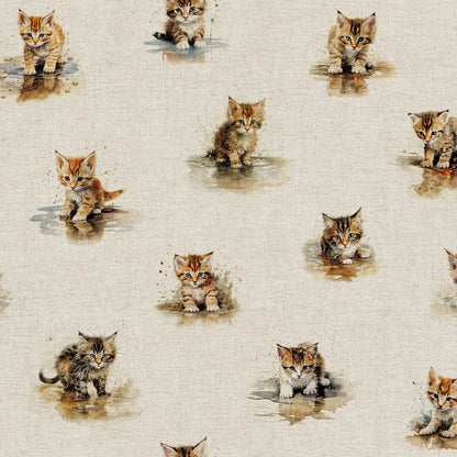 Cotton Rich Linen Look Digitally Printed Panama Fabric | 55" (140cm) Wide 200gsm Craft & Home Décor Material – Sold by the Meter