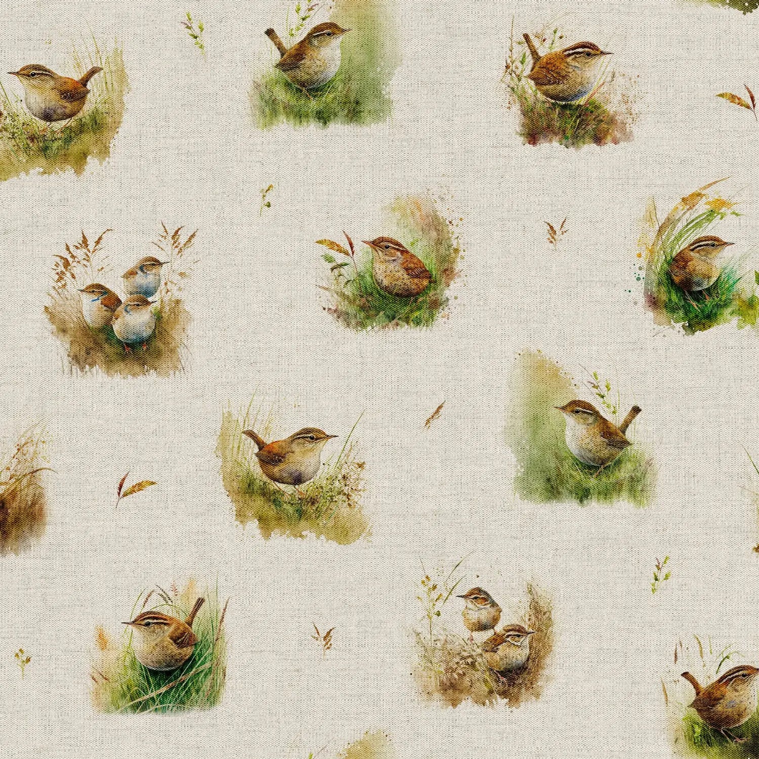 Cotton Rich Linen Look Digitally Printed Panama Fabric | 55" (140cm) Wide 200gsm Craft & Home Décor Material – Sold by the Meter
