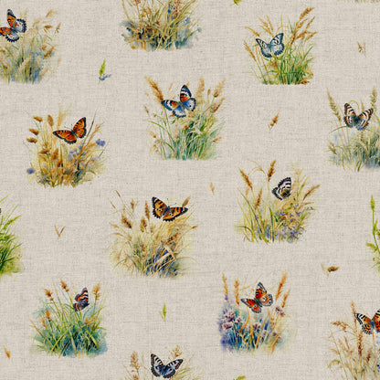 Cotton Rich Linen Look Digitally Printed Panama Fabric | 55" (140cm) Wide 200gsm Craft & Home Décor Material – Sold by the Meter