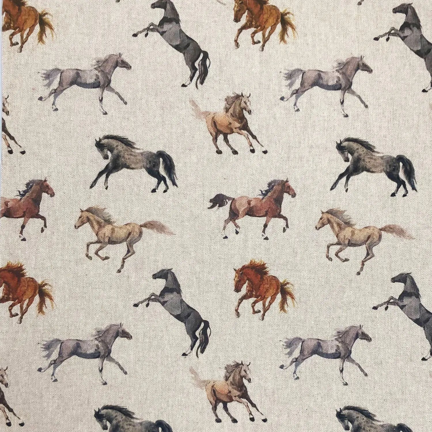 Cotton Rich Linen Look Printed Panama Fabric | 55" (140cm) Wide 200gsm Craft & Home Décor Fabric – Sold by the Meter
