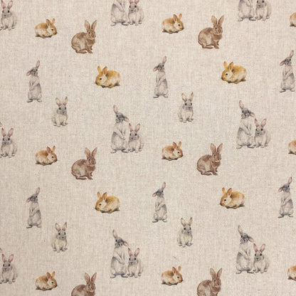 Cotton Rich Linen Look Printed Panama Fabric | 55" (140cm) Wide 200gsm Craft & Home Décor Fabric – Sold by the Meter
