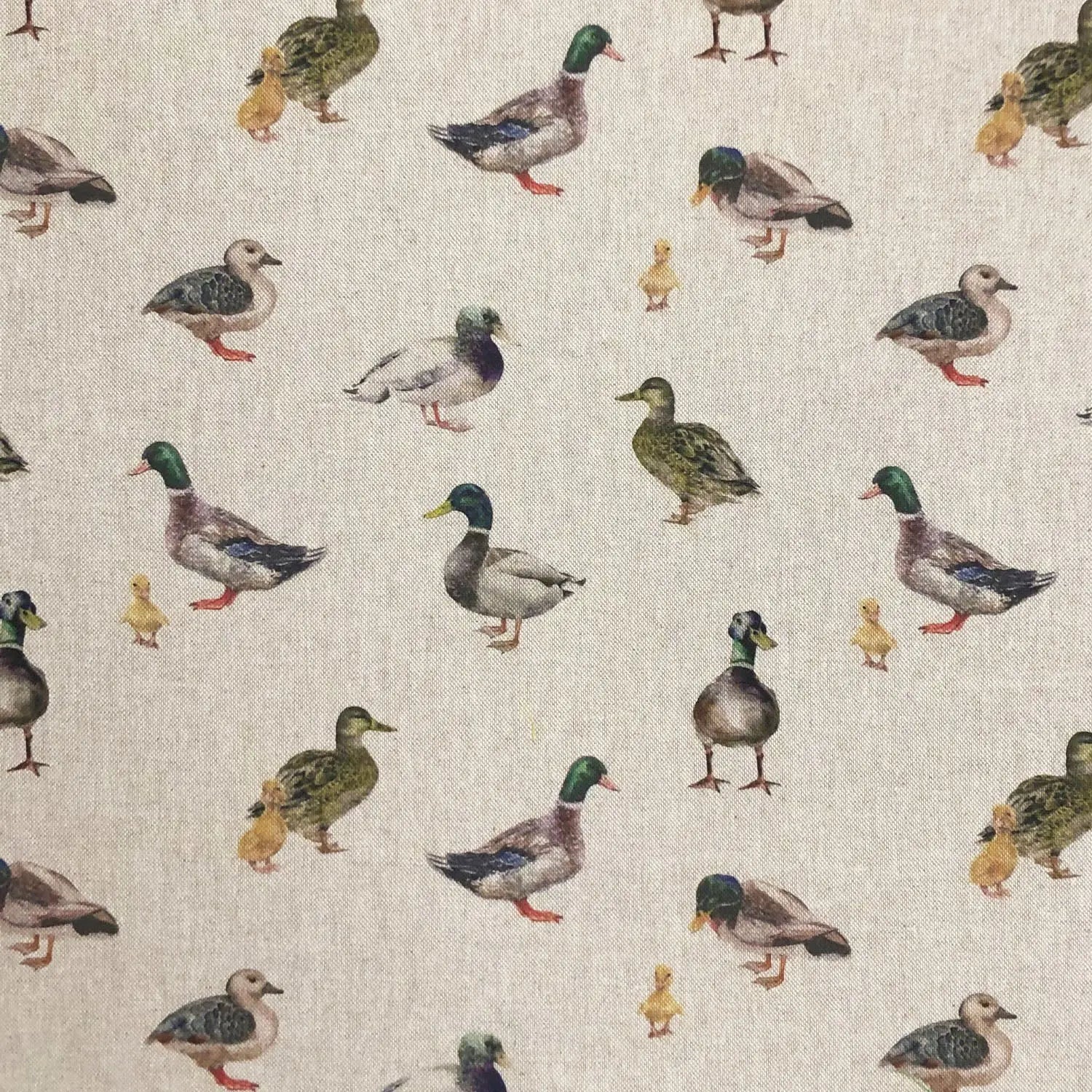 Cotton Rich Linen Look Printed Panama Fabric | 55" (140cm) Wide 200gsm Craft & Home Décor Fabric – Sold by the Meter