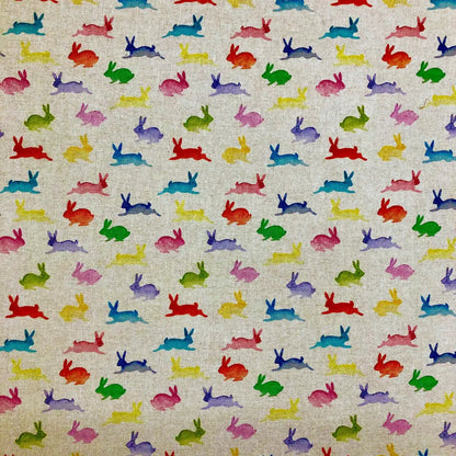 Cotton Rich Linen Look Printed Panama Fabric | 55" (140cm) Wide 200gsm Craft & Home Décor Fabric – Sold by the Meter