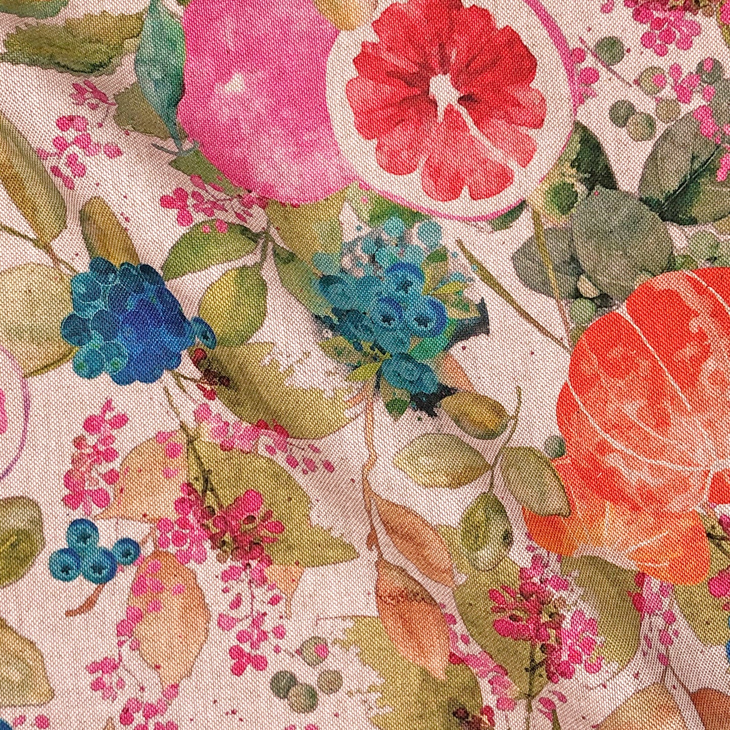 Cotton Rich Linen Look Printed Panama Fabric | 55" (140cm) Wide 200gsm Craft & Home Décor Fabric – Sold by the Meter