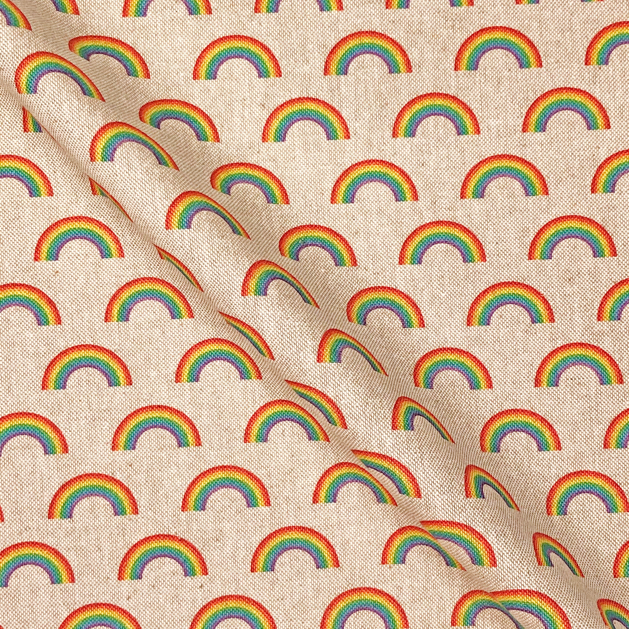 Cotton Rich Linen Look Printed Panama Fabric | 55