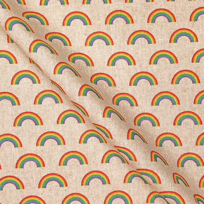 Cotton Rich Linen Look Printed Panama Fabric | 55" (140cm) Wide 200gsm Craft & Home Décor Fabric – Sold by the Meter