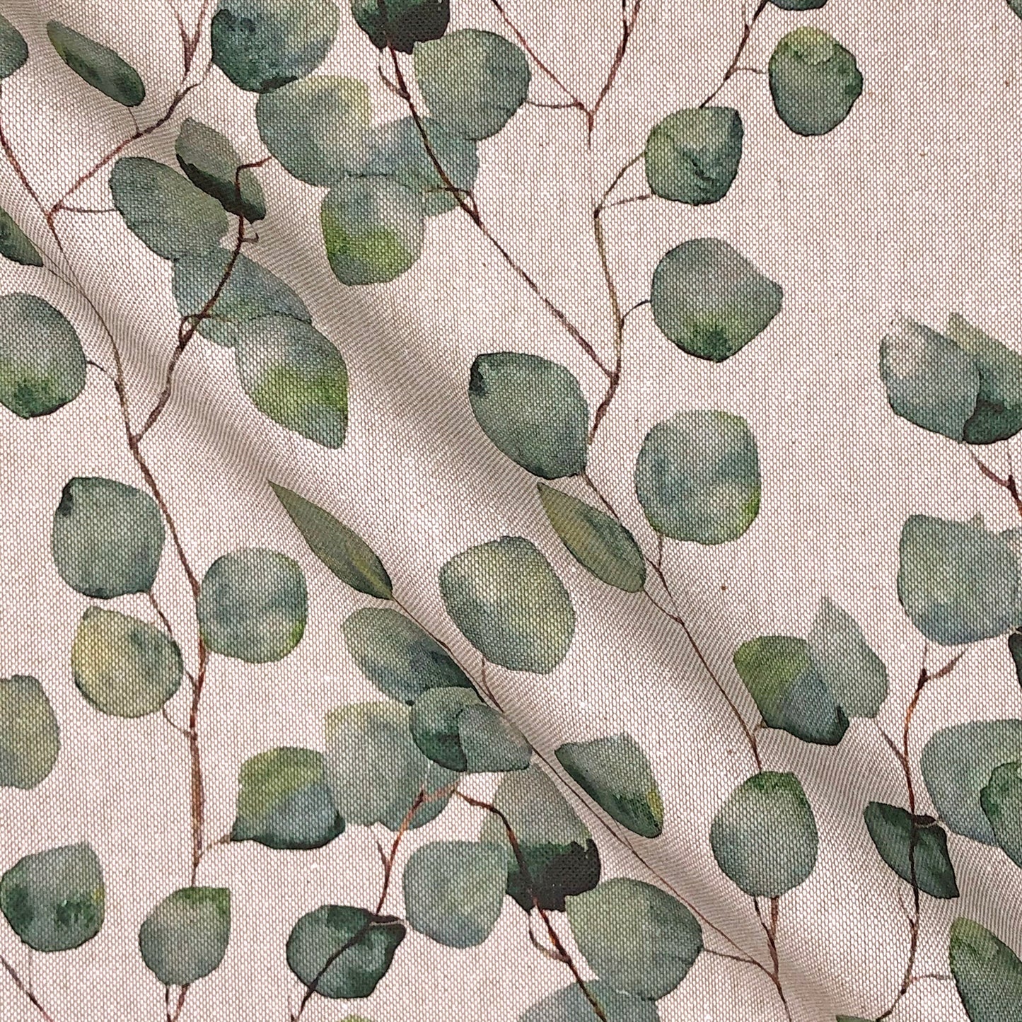 Cotton Rich Linen Look Printed Panama Fabric | 55" (140cm) Wide 200gsm Craft & Home Décor Fabric – Sold by the Meter