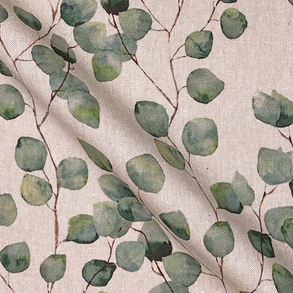 Cotton Rich Linen Look Printed Panama Fabric | 55" (140cm) Wide 200gsm Craft & Home Décor Fabric – Sold by the Meter