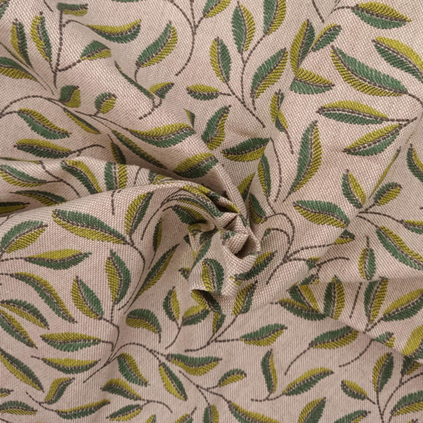 Cotton Rich Linen Look Printed Panama Fabric | 55" (140cm) Wide 200gsm Craft & Home Décor Fabric – Sold by the Meter