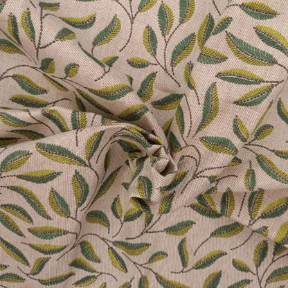 Cotton Rich Linen Look Printed Panama Fabric | 55" (140cm) Wide 200gsm Craft & Home Décor Fabric – Sold by the Meter