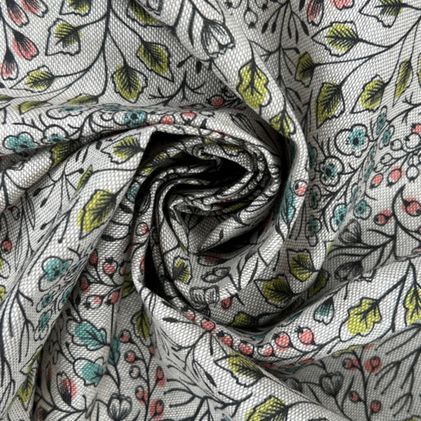 Cotton Rich Linen Look Printed Panama Fabric | 55" (140cm) Wide 200gsm Craft & Home Décor Fabric – Sold by the Meter