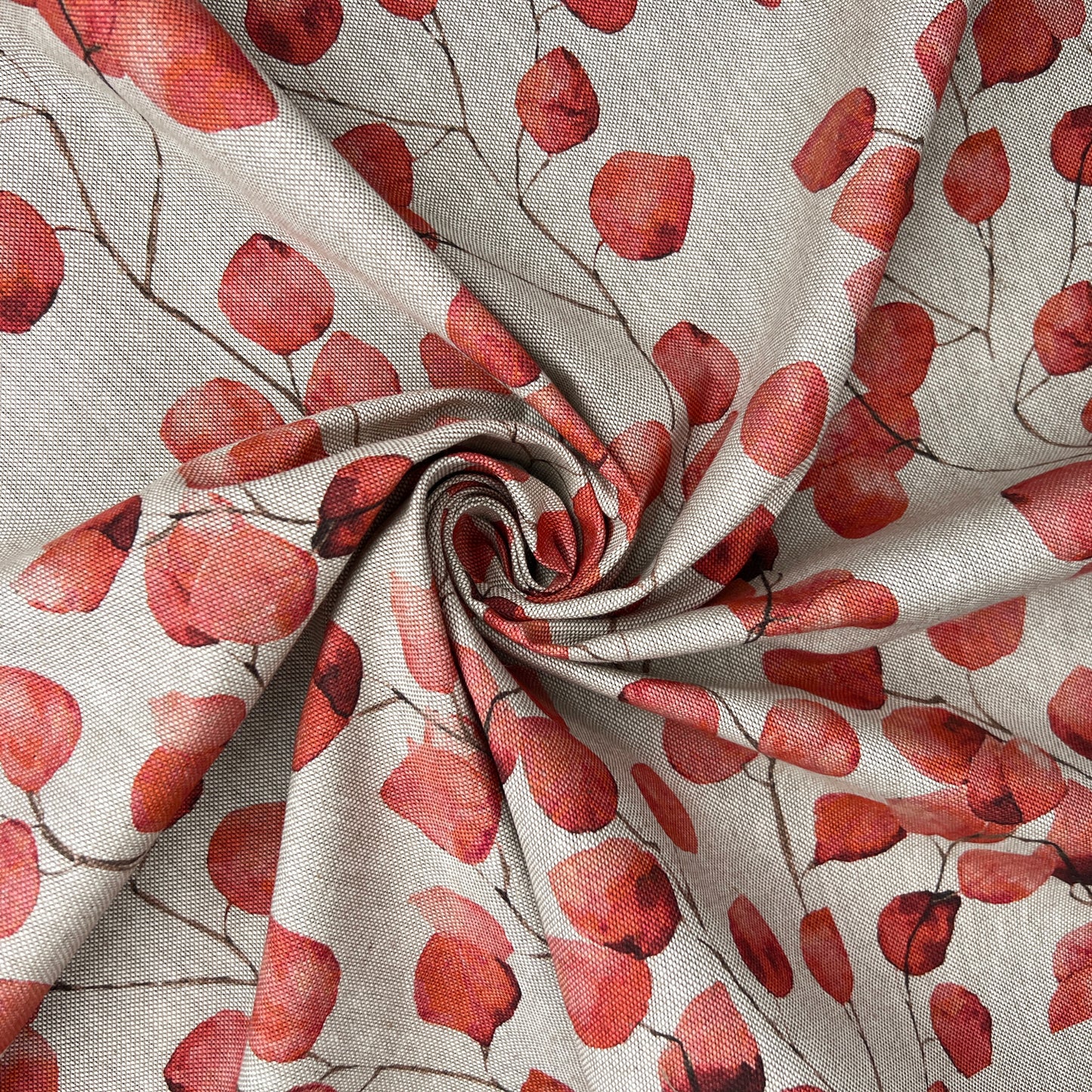 Cotton Rich Linen Look Printed Panama Fabric | 55" (140cm) Wide 200gsm Craft & Home Décor Fabric – Sold by the Meter