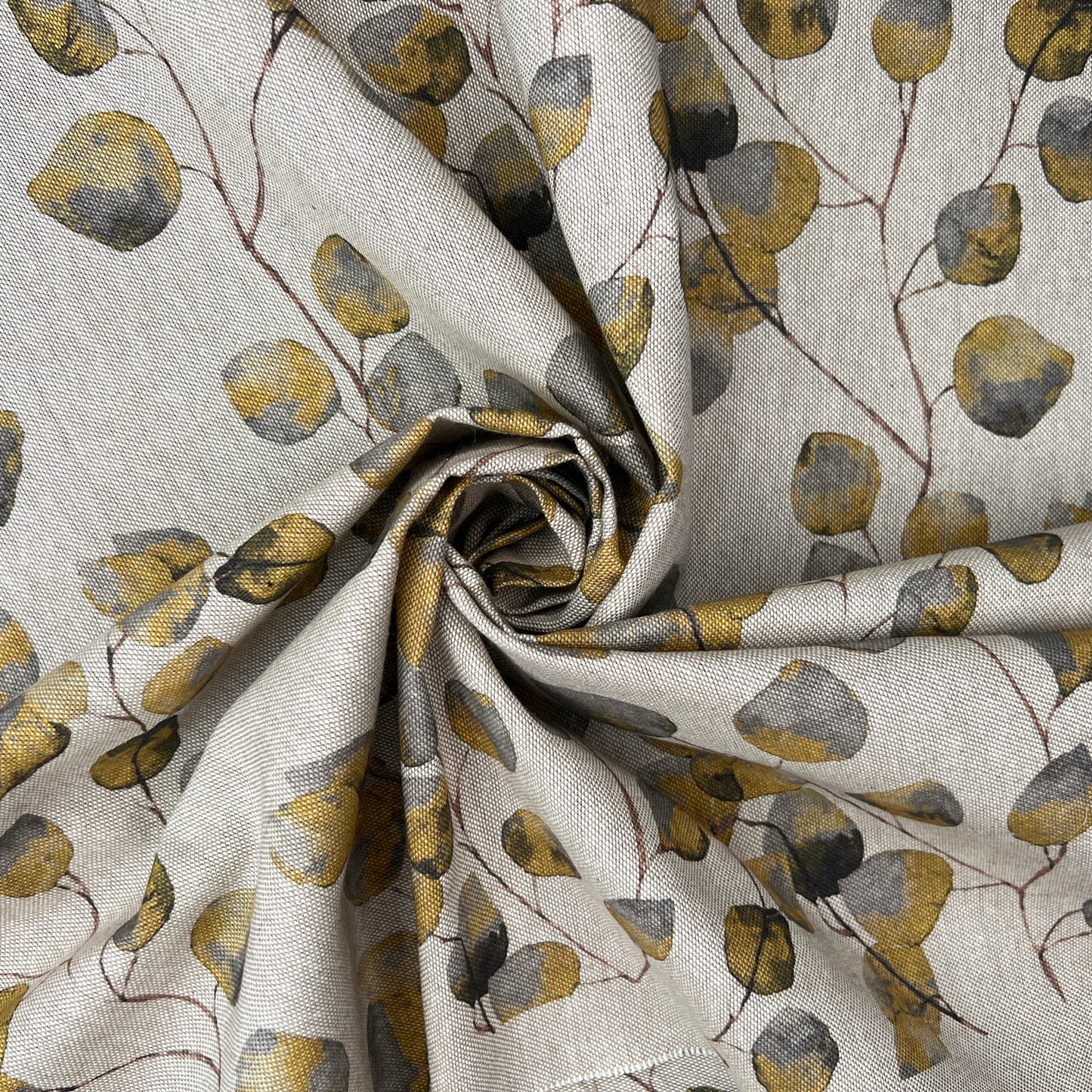 Cotton Rich Linen Look Printed Panama Fabric | 55" (140cm) Wide 200gsm Craft & Home Décor Fabric – Sold by the Meter