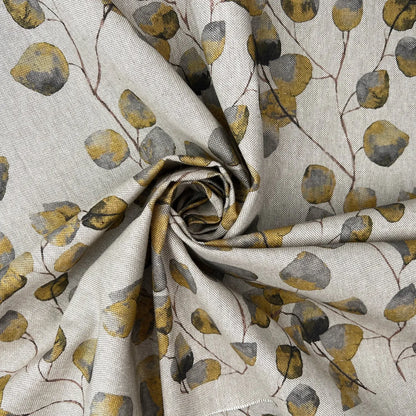Cotton Rich Linen Look Printed Panama Fabric | 55" (140cm) Wide 200gsm Craft & Home Décor Fabric – Sold by the Meter
