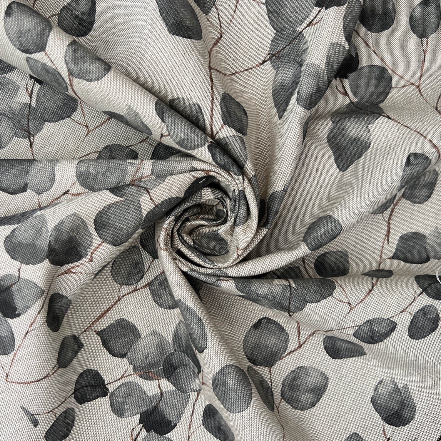 Cotton Rich Linen Look Printed Panama Fabric | 55