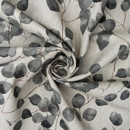Cotton Rich Linen Look Printed Panama Fabric | 55" (140cm) Wide 200gsm Craft & Home Décor Fabric – Sold by the Meter