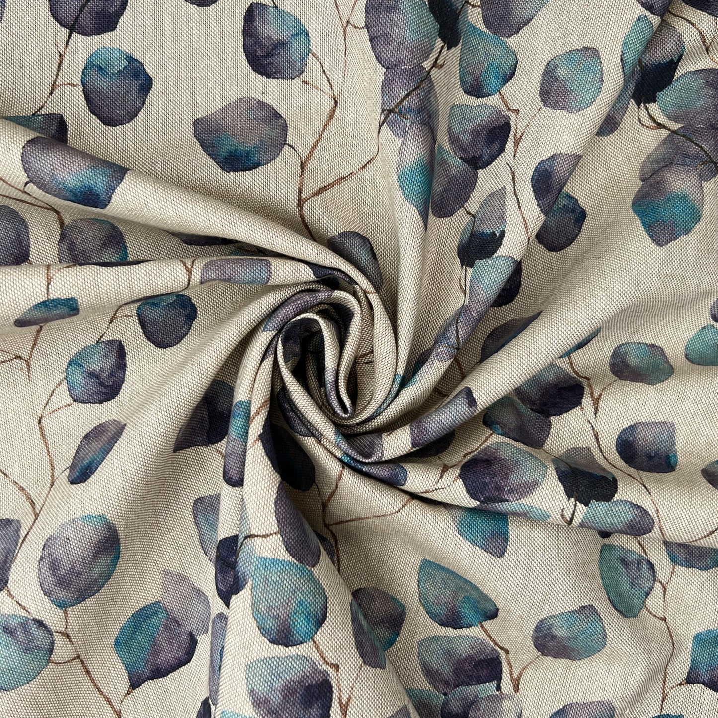 Cotton Rich Linen Look Printed Panama Fabric | 55" (140cm) Wide 200gsm Craft & Home Décor Fabric – Sold by the Meter