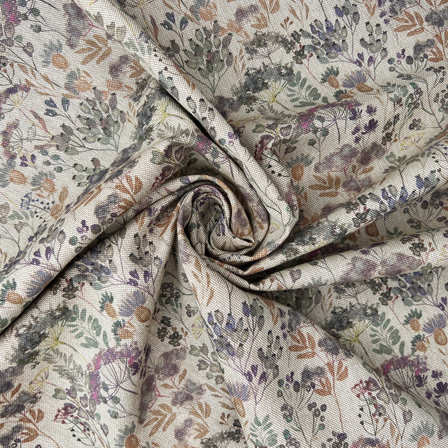 Cotton Rich Linen Look Printed Panama Fabric | 55" (140cm) Wide 200gsm Craft & Home Décor Fabric – Sold by the Meter