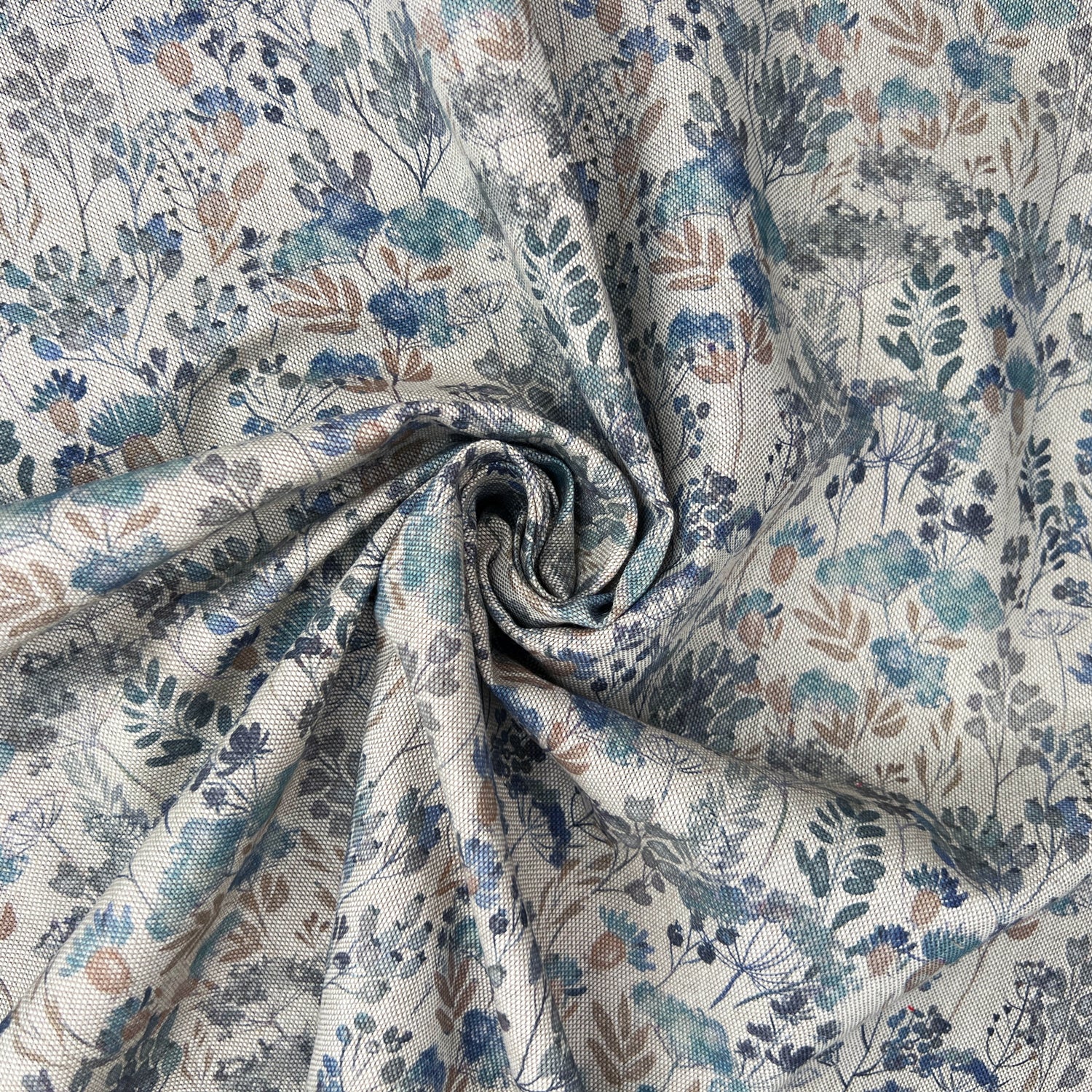 Cotton Rich Linen Look Printed Panama Fabric | 55