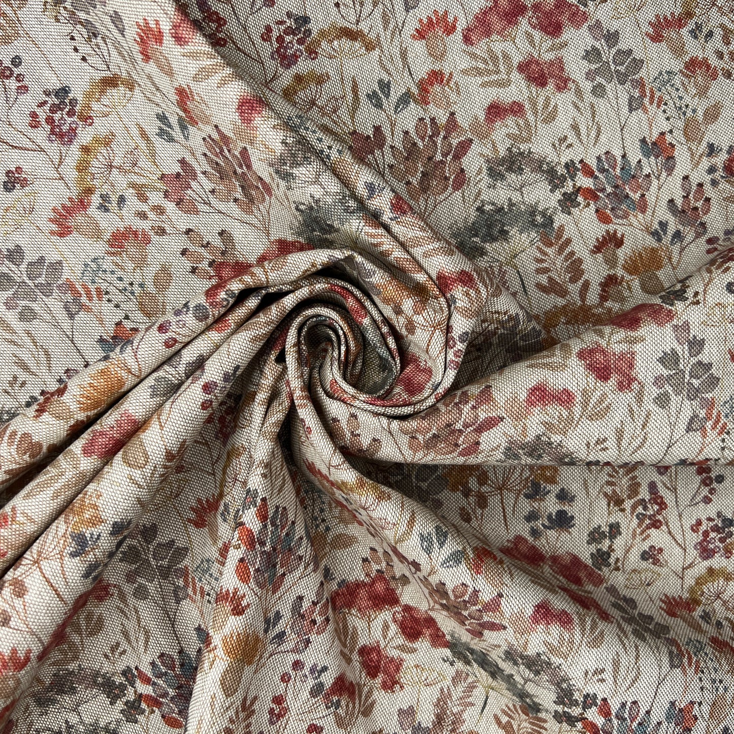 Cotton Rich Linen Look Printed Panama Fabric | 55" (140cm) Wide 200gsm Craft & Home Décor Fabric – Sold by the Meter