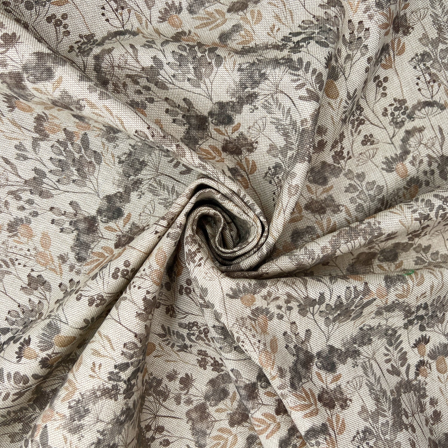 Cotton Rich Linen Look Printed Panama Fabric | 55