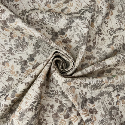Cotton Rich Linen Look Printed Panama Fabric | 55" (140cm) Wide 200gsm Craft & Home Décor Fabric – Sold by the Meter