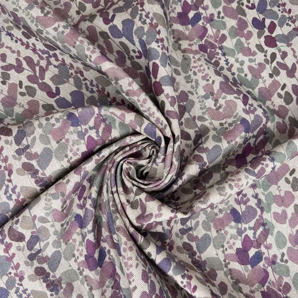 Cotton Rich Linen Look Printed Panama Fabric | 55" (140cm) Wide 200gsm Craft & Home Décor Fabric – Sold by the Meter