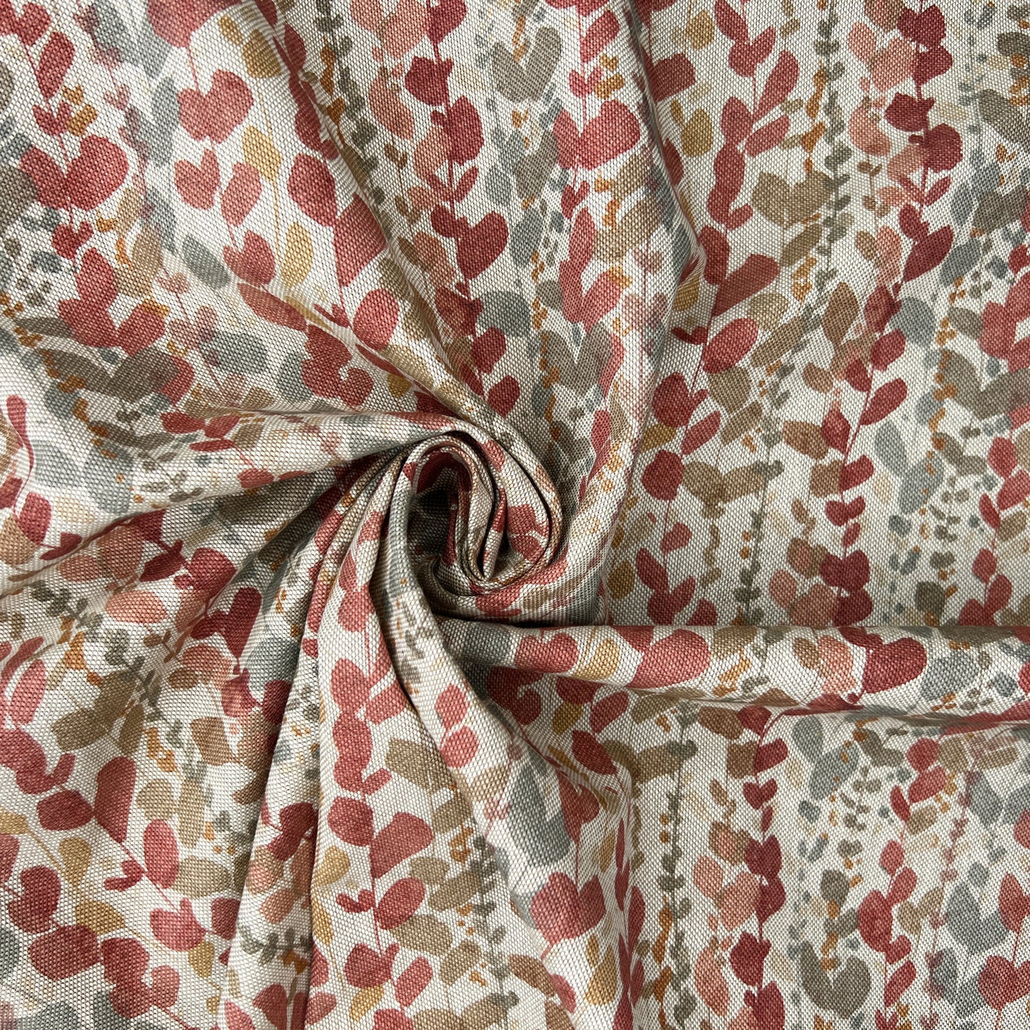 Cotton Rich Linen Look Printed Panama Fabric | 55