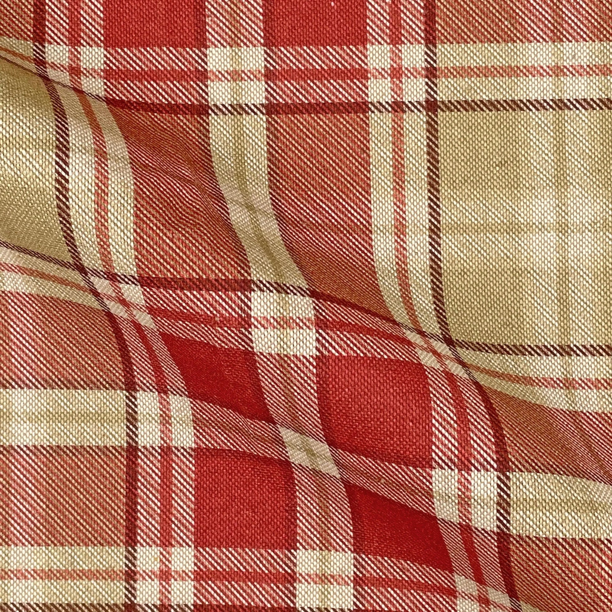 Cotton Rich Linen Look Printed Panama Fabric | 55" (140cm) Wide 200gsm Craft & Home Décor Fabric – Sold by the Meter