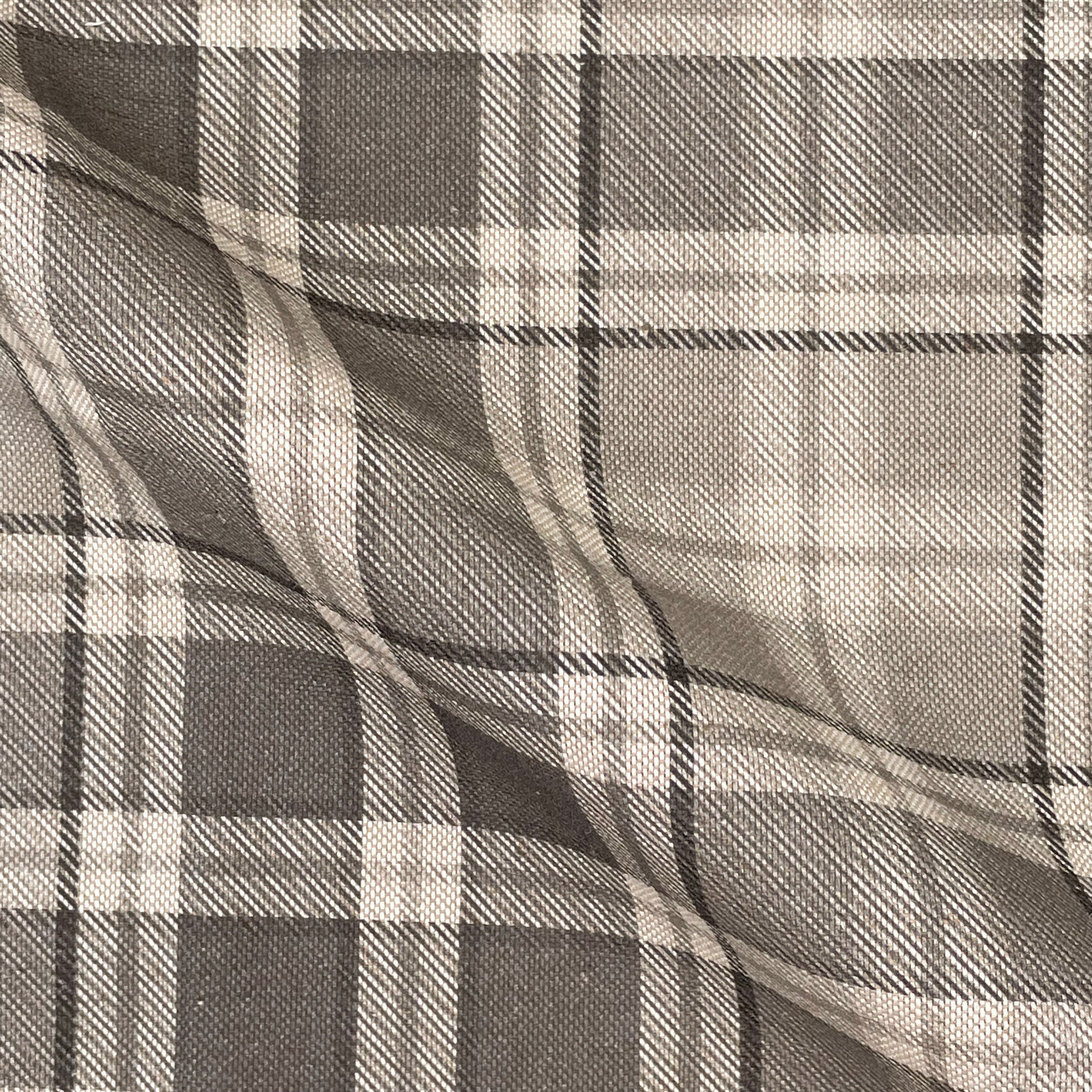 Cotton Rich Linen Look Printed Panama Fabric | 55