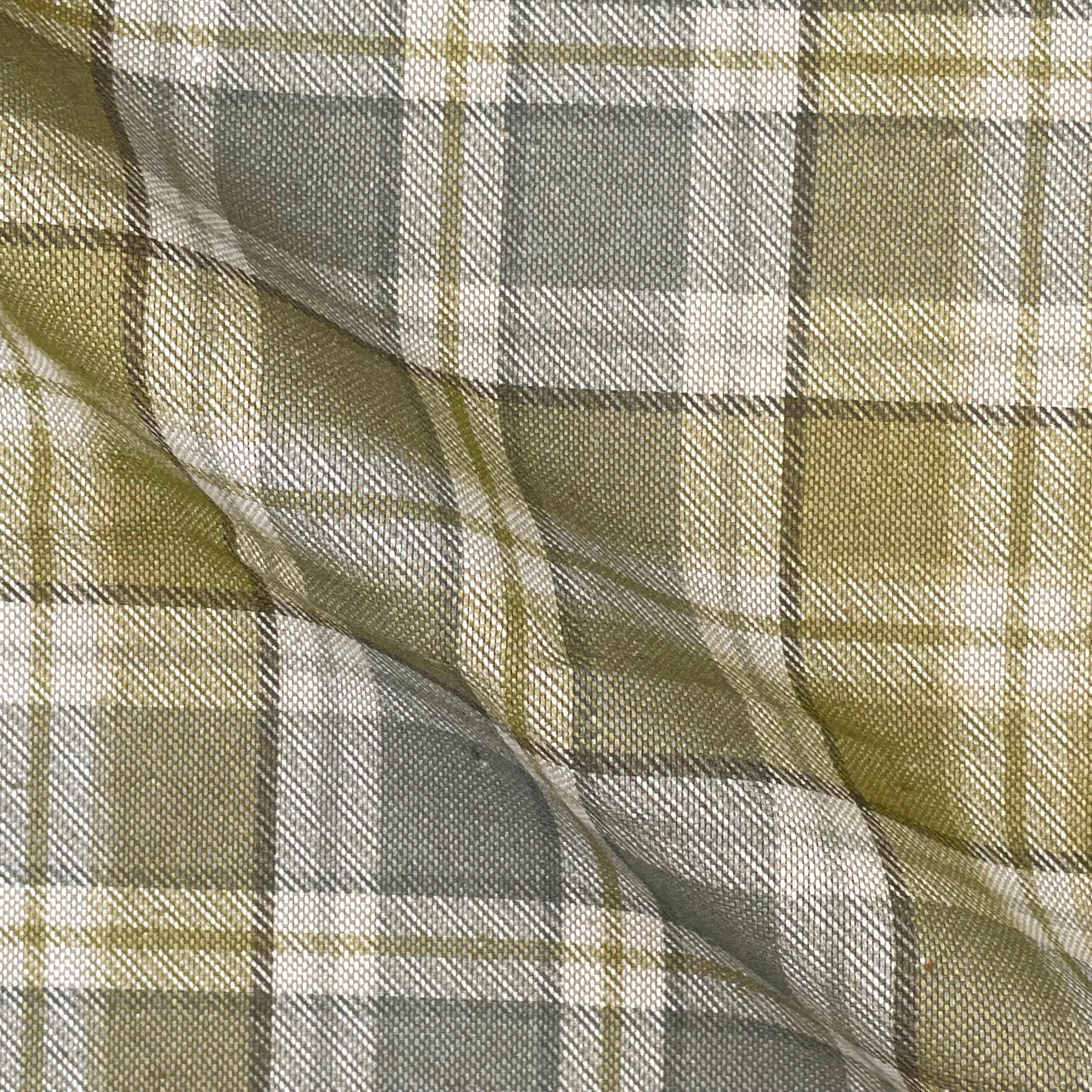 Cotton Rich Linen Look Printed Panama Fabric | 55