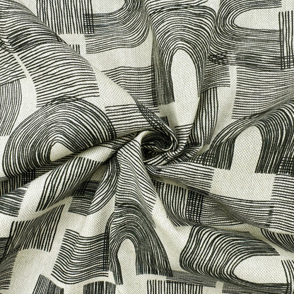 Cotton Rich Linen Look Printed Panama Fabric | 55" (140cm) Wide 200gsm Craft & Home Décor Fabric – Sold by the Meter