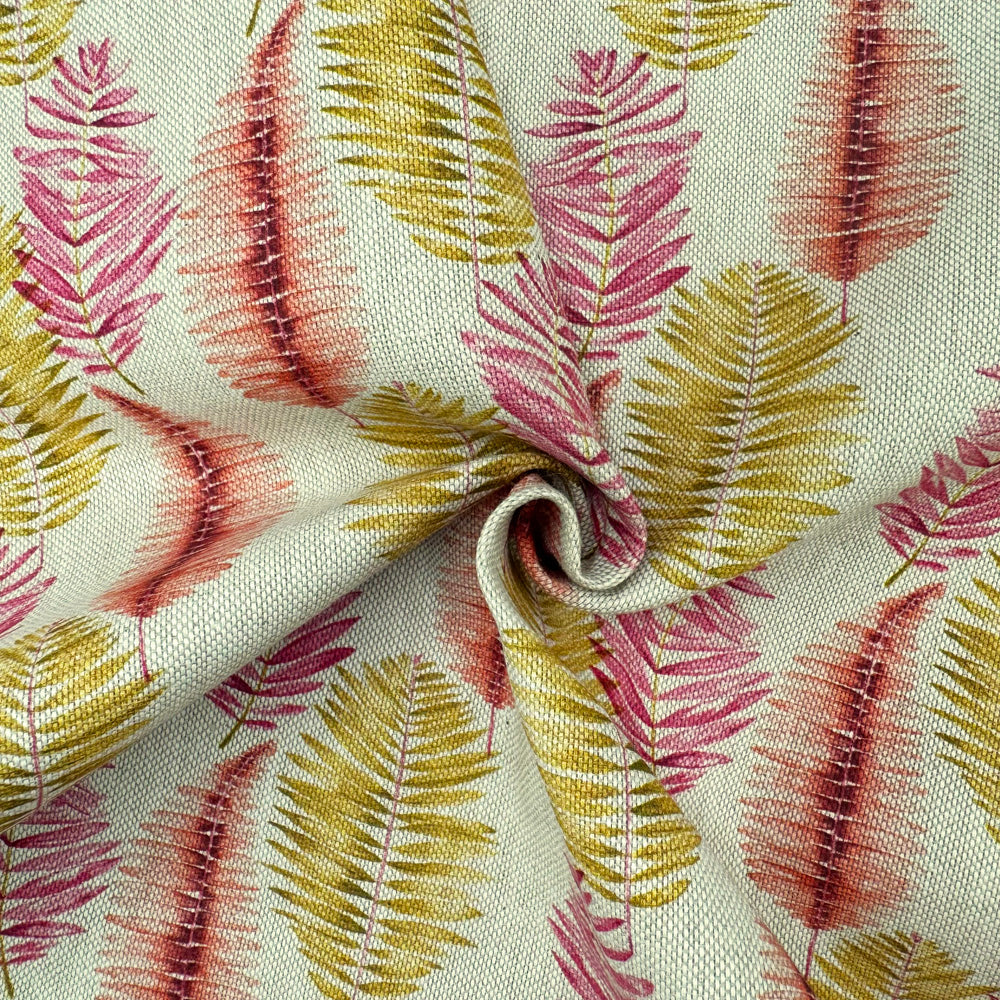 Cotton Rich Linen Look Printed Panama Fabric | 55" (140cm) Wide 200gsm Craft & Home Décor Fabric – Sold by the Meter