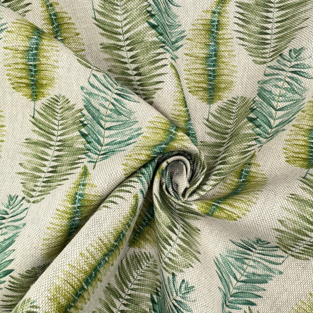 Cotton Rich Linen Look Printed Panama Fabric | 55" (140cm) Wide 200gsm Craft & Home Décor Fabric – Sold by the Meter
