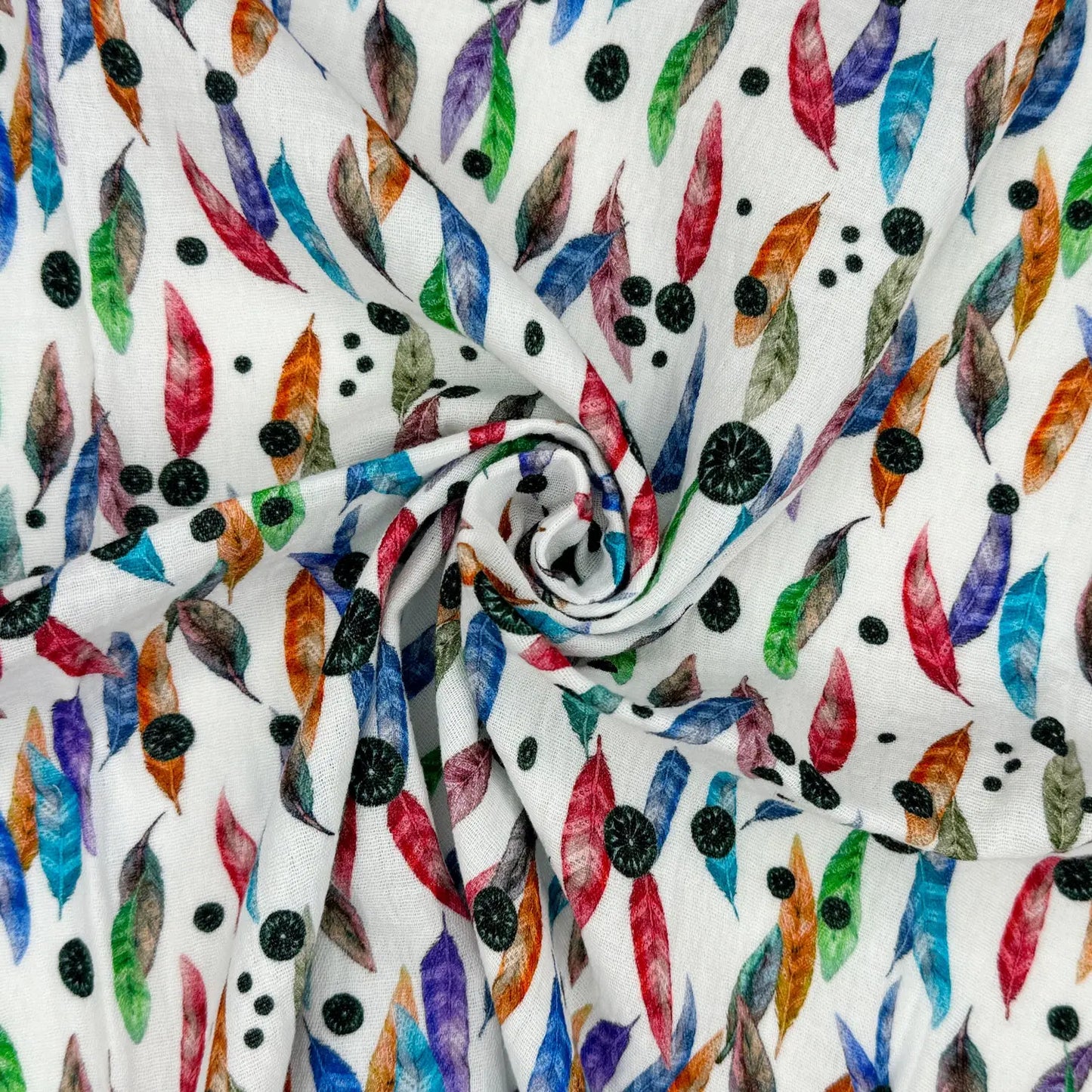 100% Cotton Printed Double Gauze Fabric | Soft Breathable Lightweight 52" (132cm) Wide Dressmaking & Craft Material – Sold by the Meter