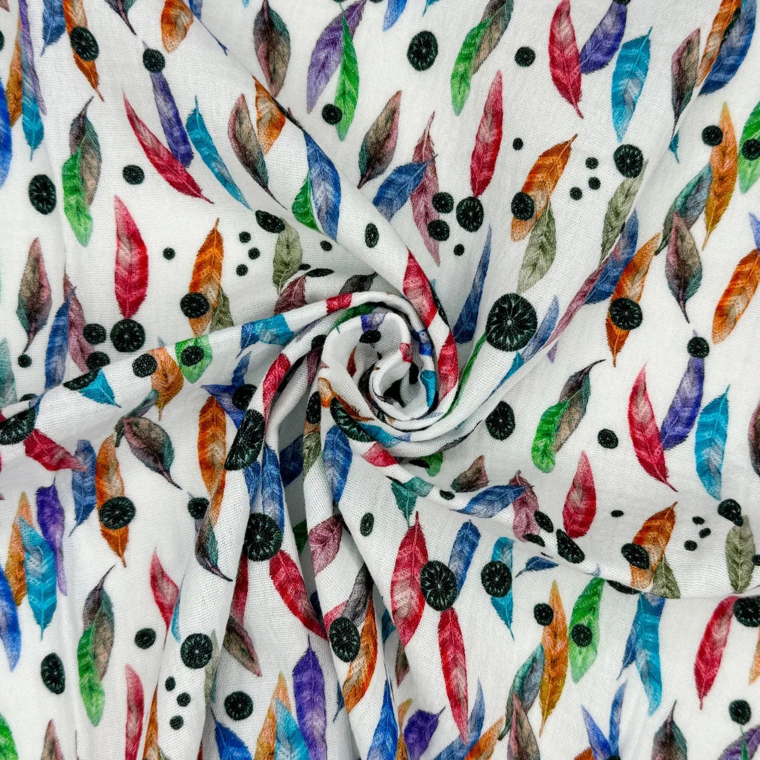 100% Cotton Printed Double Gauze Fabric | Soft Breathable Lightweight 52" (132cm) Wide Dressmaking & Craft Material – Sold by the Meter