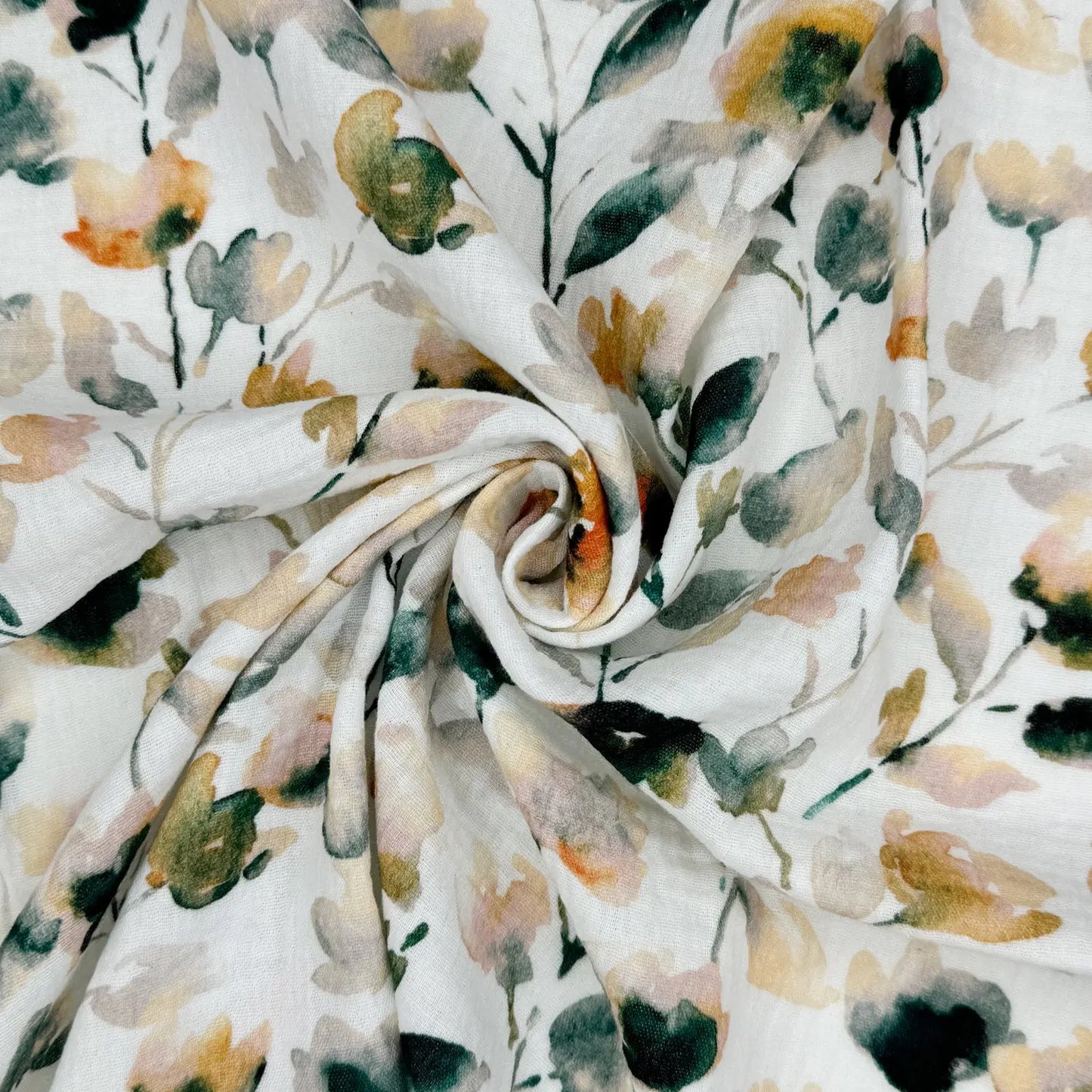 100% Cotton Printed Double Gauze Fabric | Soft Breathable Lightweight 52" (132cm) Wide Dressmaking & Craft Material – Sold by the Meter