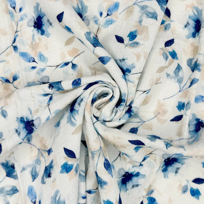 100% Cotton Printed Double Gauze Fabric | Soft Breathable Lightweight 52" (132cm) Wide Dressmaking & Craft Material – Sold by the Meter