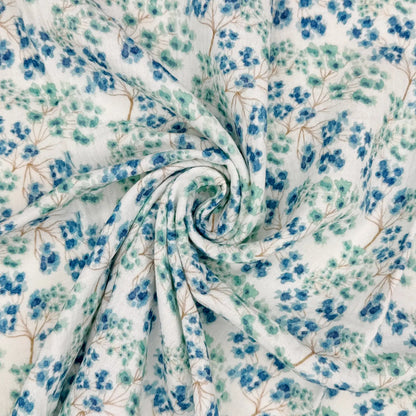 100% Cotton Printed Double Gauze Fabric | Soft Breathable Lightweight 52" (132cm) Wide Dressmaking & Craft Material – Sold by the Meter